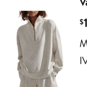 Varley Gray Half-Zip Sweatshirt